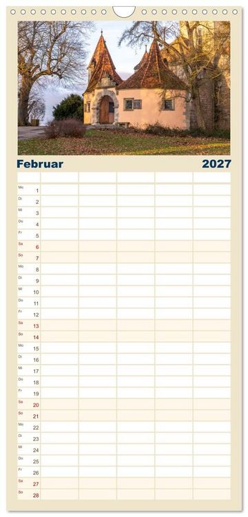 Produktbild: Familienplaner 2027 - Ein Spaziergang durch Rothenburg ob der Tauber mit 5 Spalten (Wandkalender, 21 x 45 cm) CALVENDO
