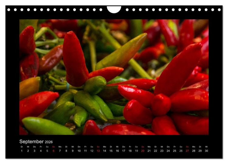 Produktbild: essbar &ndash; Buntes Obst und Gem&uuml;se (Wandkalender 2026 DIN A4 quer), CALVENDO Monatskalender