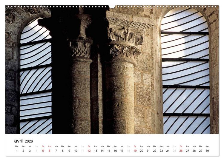 Produktbild: Abbatiale de Conques (Calendrier mural 2026 DIN A2 vertical) calendrier de bureau