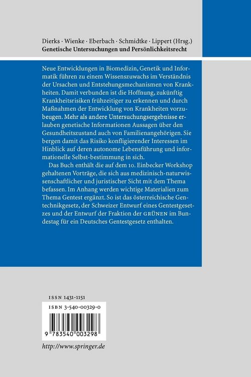 Produktbild: Genetische Untersuchungen und Pers&ouml;nlichkeitsrecht