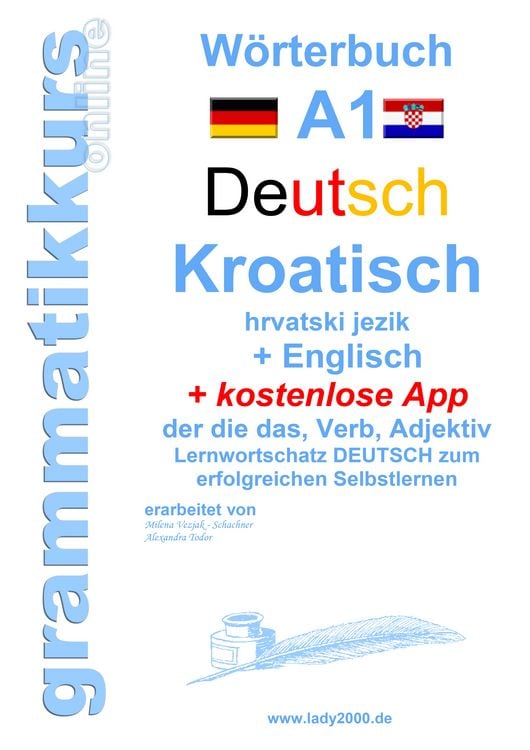 Produktbild: W&ouml;rterbuch Deutsch - KROATISCH- Englisch Niveau A1