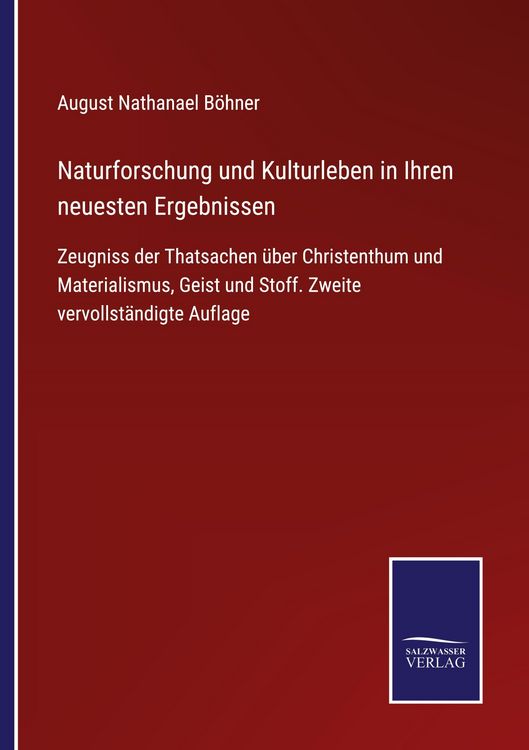 Produktbild: Naturforschung und Kulturleben in Ihren neuesten Ergebnissen
