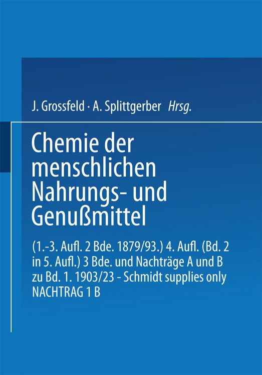 Produktbild: Chemie der menschlichen Nahrungs- und Genussmittel