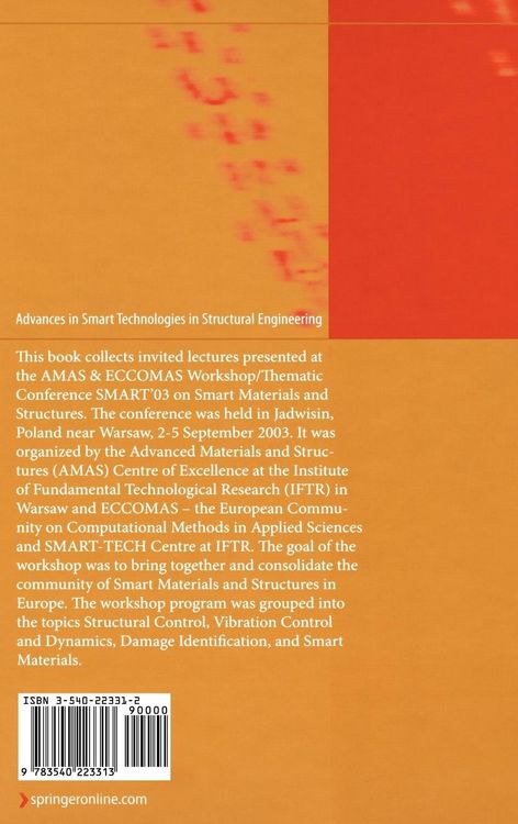 Produktbild: Advances in Smart Technologies in Structural Engineering