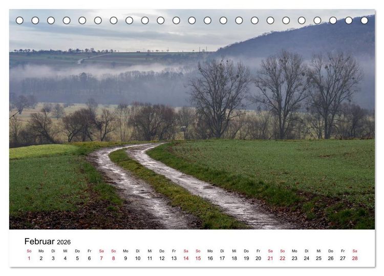 Produktbild: Wege in der Natur - Kraichgau und Enzkreis (Tischkalender 2026 DIN A5 quer), CALVENDO Monatskalender