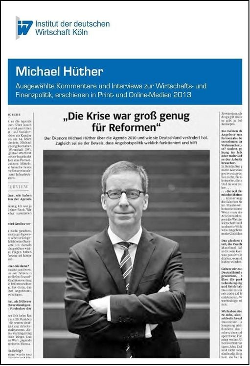 Produktbild: "Die Krise war gro&szlig; genug f&uuml;r Reformen"