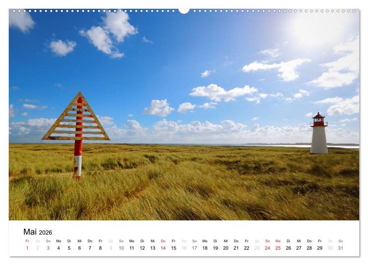 Produktbild: Sylt, der nordfriesische Inseltraum (hochwertiger Premium Wandkalender 2026 DIN A2 quer), Kunstdruck in Hochglanz
