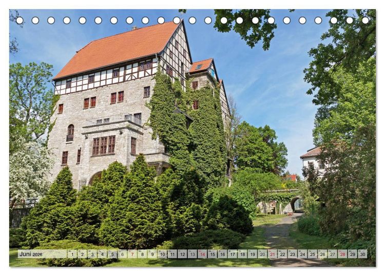 Produktbild: Geheimnisse ostdeutscher Kultur - Schl&ouml;sser und Burgen (Tischkalender 2026 DIN A5 quer), CALVENDO Monatskalender