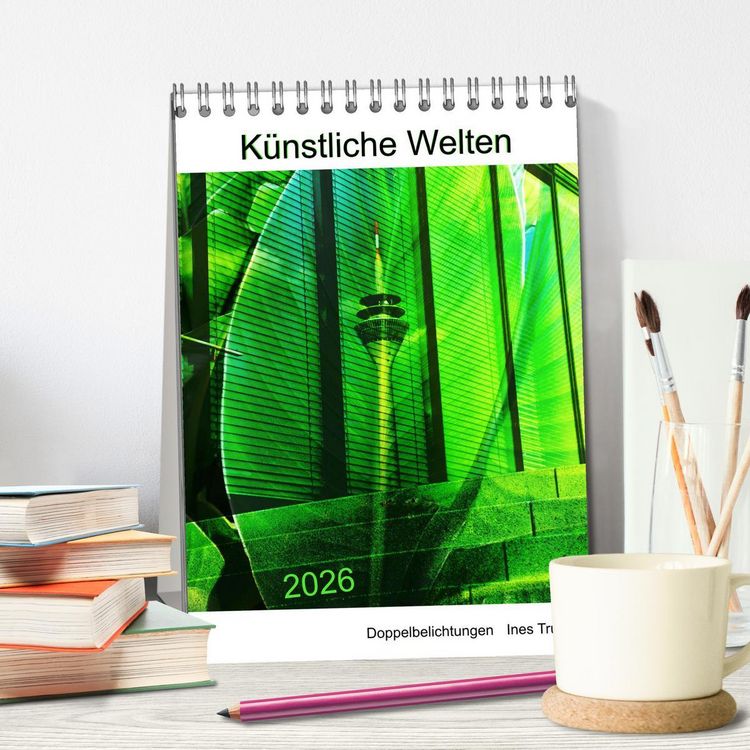 Produktbild: K&uuml;nstliche Welten (Tischkalender 2026 DIN A5 hoch), CALVENDO Monatskalender