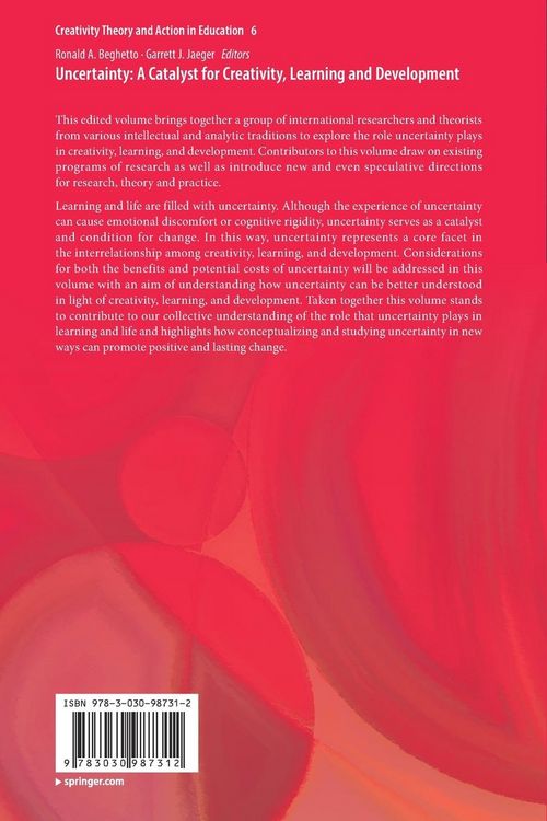 Produktbild: Uncertainty: A Catalyst for Creativity, Learning and Development