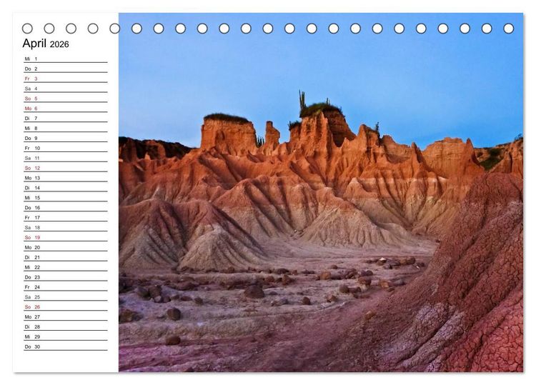 Produktbild: Kolumbien Impressionen (Tischkalender 2026 DIN A5 quer), CALVENDO Monatskalender