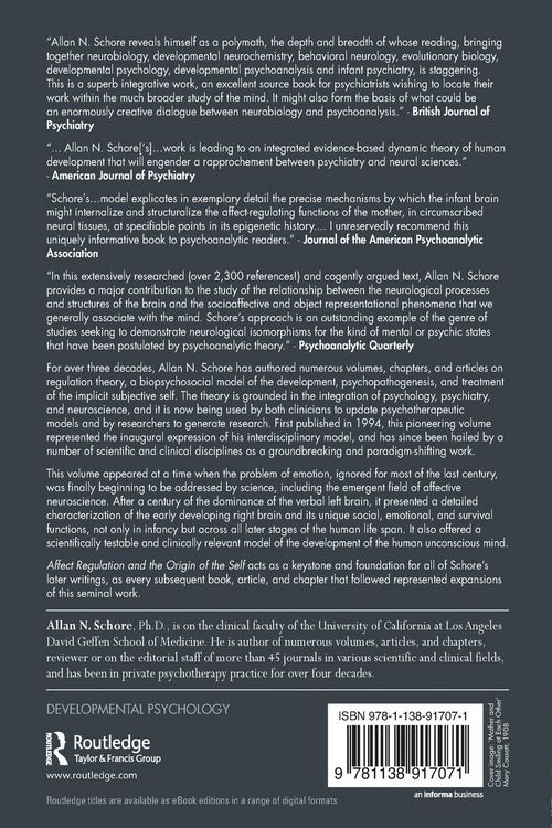 Produktbild: Affect Regulation and the Origin of the Self