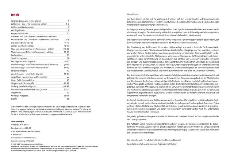 Produktbild: Lernen mit Teo und Tia Mathematik &ndash; 4. Klasse Volksschule