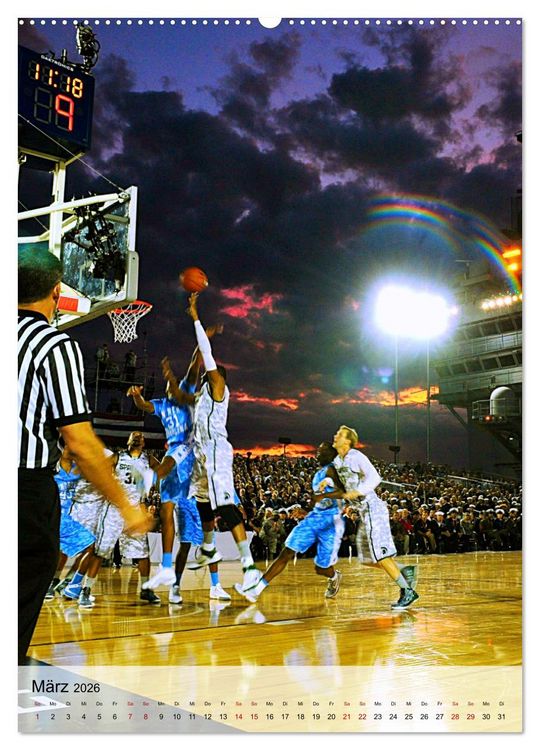 Produktbild: Basketball im Fokus (hochwertiger Premium Wandkalender 2026 DIN A2 hoch), Kunstdruck in Hochglanz