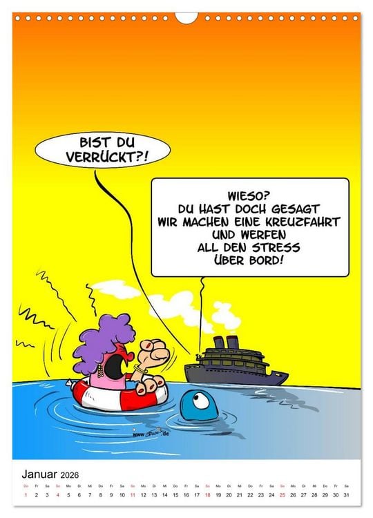 Produktbild: Trumix Cartoons - Nichts geht mehr (Wandkalender 2026 DIN A3 hoch), CALVENDO Monatskalender