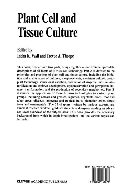 Produktbild: Plant Cell and Tissue Culture
