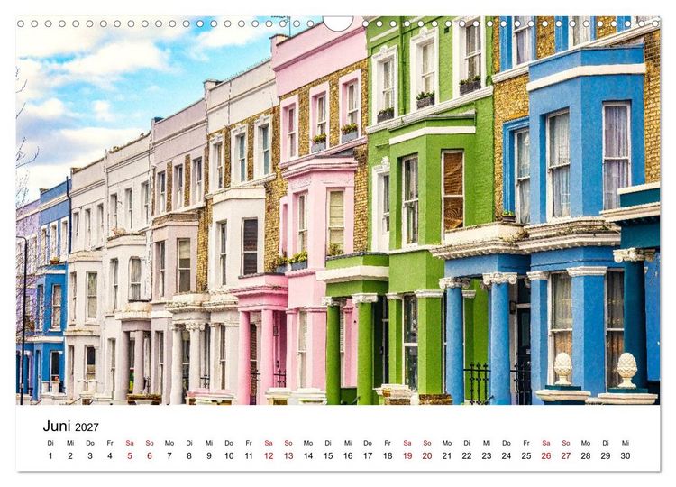 Produktbild: London, bunt und sch&ouml;n! (Wandkalender 2027 DIN A3 quer), CALVENDO Monatskalender