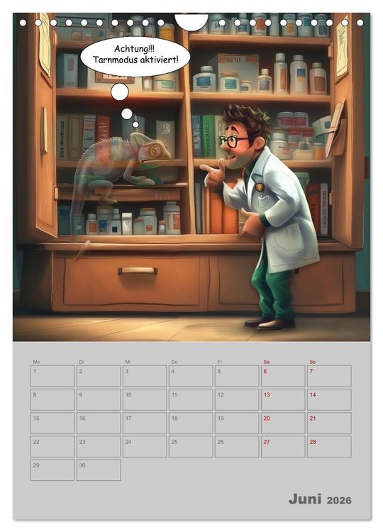 Produktbild: Ein Arzt f&uuml;r alle Felle (Wandkalender 2026 DIN A4 hoch), CALVENDO Monatskalender