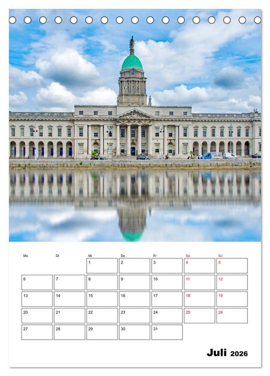 Produktbild: Dublin - faszinierende irische Hauptstadt (Tischkalender 2026 DIN A5 hoch), CALVENDO Monatskalender