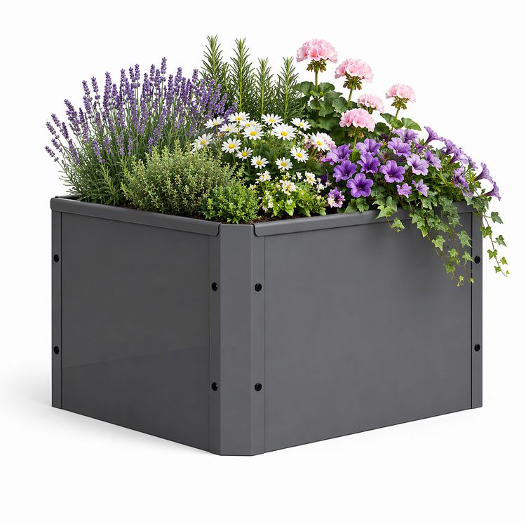 Produktbild: Metall Pflanzkasten Blumenkasten 50x40 Balora M