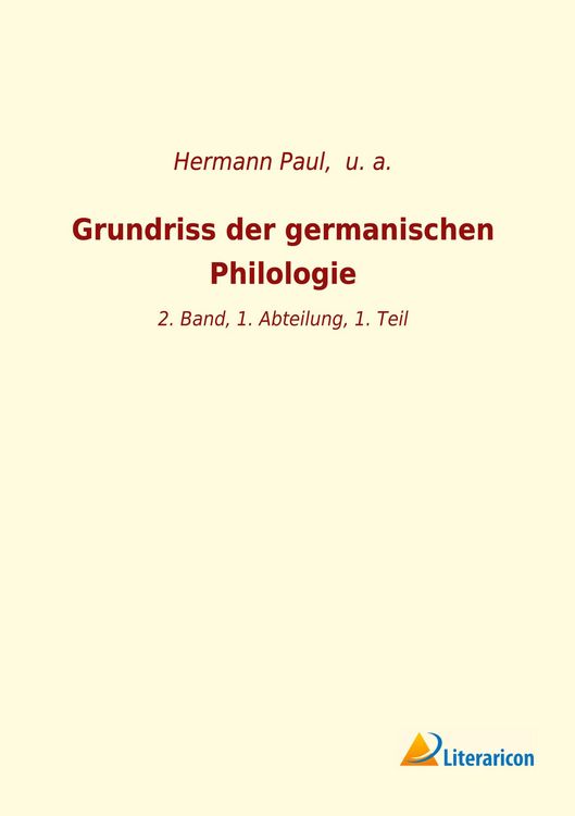 Produktbild: Grundriss der germanischen Philologie