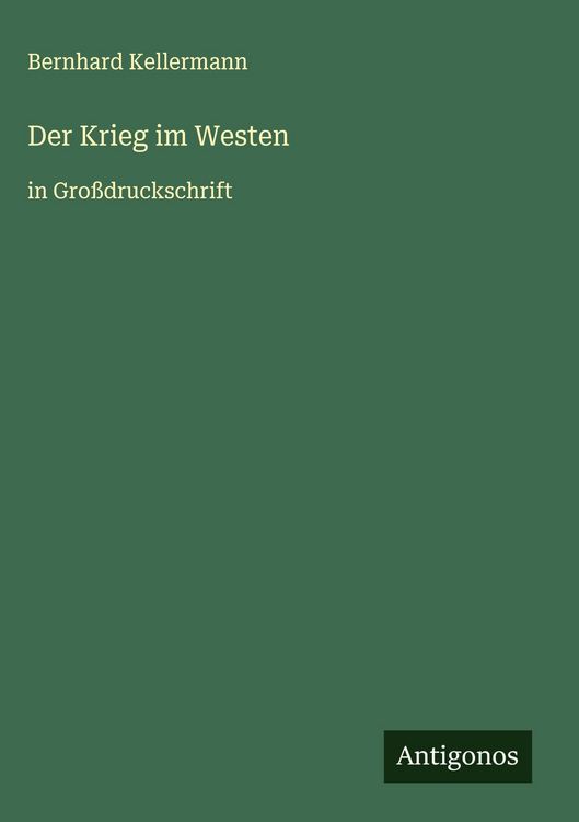 Produktbild: Der Krieg im Westen