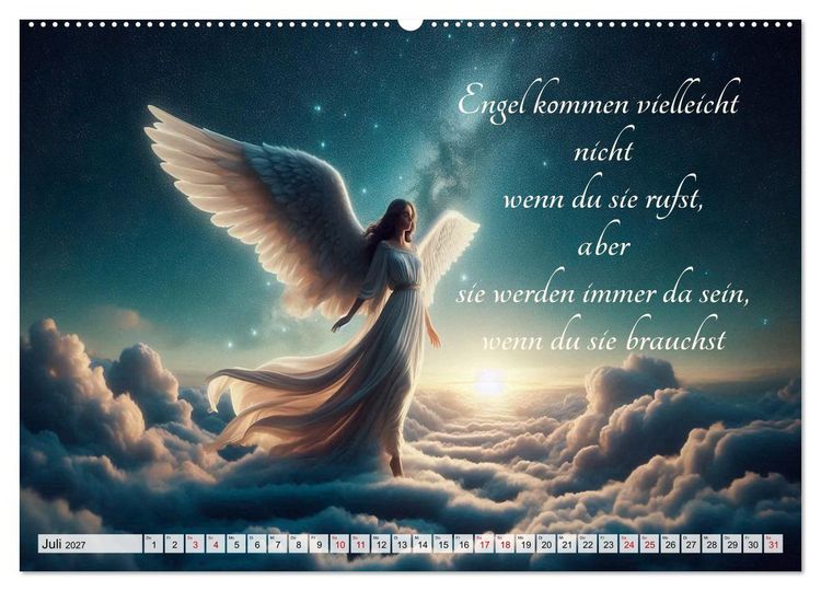 Produktbild: Wenn Engel tr&auml;umen (hochwertiger Premium Wandkalender 2027 DIN A2 quer), Kunstdruck in Hochglanz