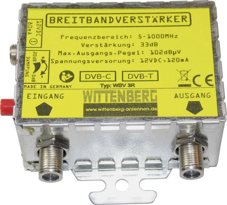 Produktbild: Wittenberg Antennen WBV-3R DVB-T Verst&auml;rker