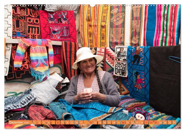 Produktbild: Farbenfrohes Bolivien (hochwertiger Premium Wandkalender 2026 DIN A2 quer), Kunstdruck in Hochglanz