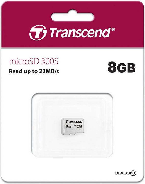 Produktbild: Transcend Premium 300S microSDHC-Karte 8 GB Class 10