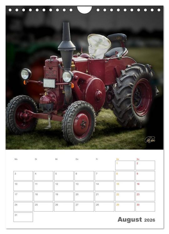 Produktbild: Oldtimer - mein Trecker (Wandkalender 2026 DIN A4 hoch), CALVENDO Monatskalender