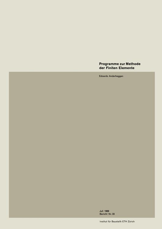 Produktbild: Programme zur Methode der Finiten Elemente