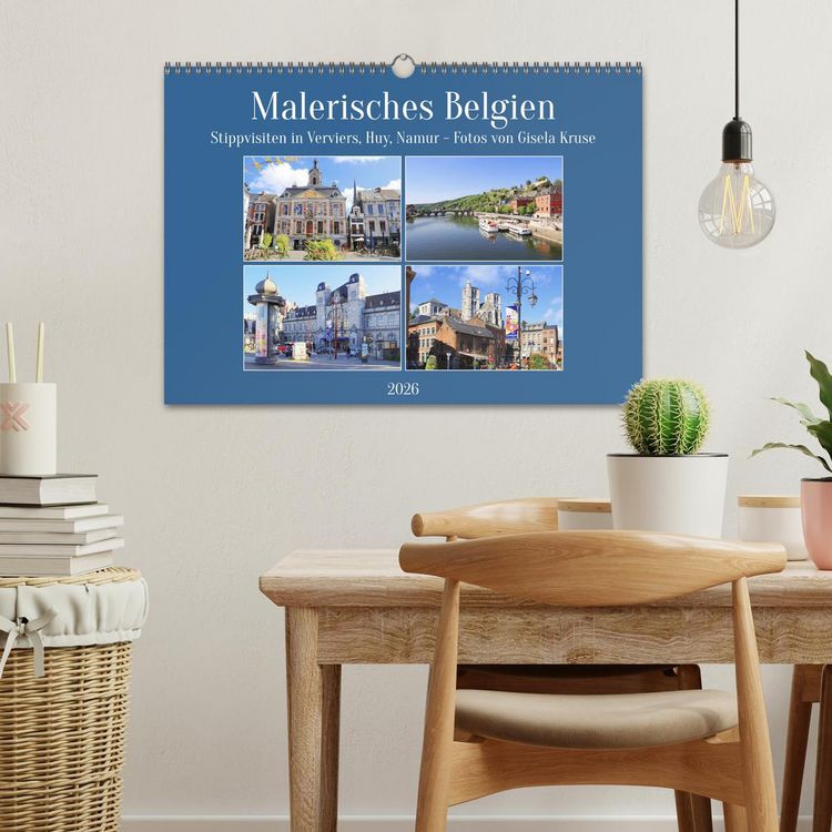 Produktbild: Malerisches Belgien - Stippvisiten in Verviers, Huy, Namur (Wandkalender 2026 DIN A3 quer), CALVENDO Monatskalender