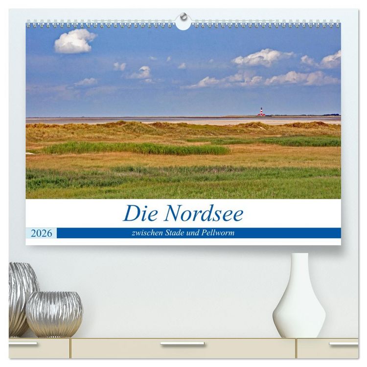 Produktbild: Die Nordsee zwischen Stade und Pellworm (hochwertiger Premium Wandkalender 2026 DIN A2 quer), Kunstdruck in Hochglanz