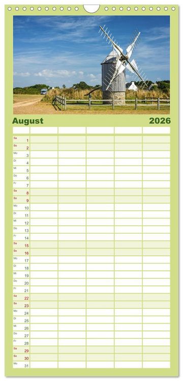 Produktbild: Familienplaner 2026 - Sehnsucht Bretagne mit 5 Spalten (Wandkalender, 21 x 45 cm) CALVENDO