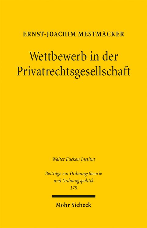 Produktbild: Wettbewerb in der Privatrechtsgesellschaft