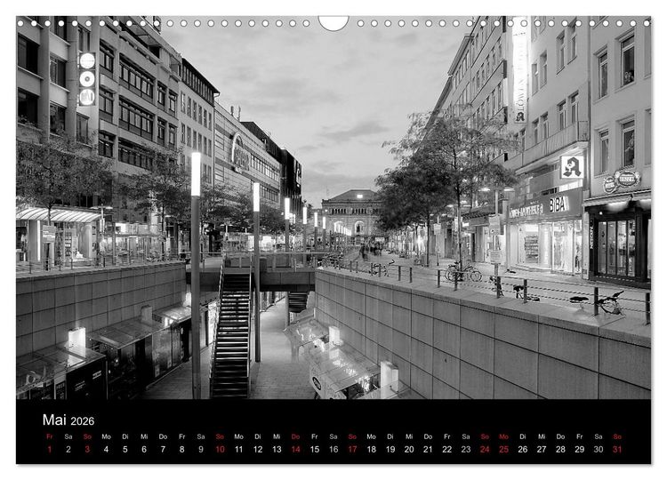 Produktbild: Hannover Monochrome Impressionen (Wandkalender 2026 DIN A3 quer), CALVENDO Monatskalender