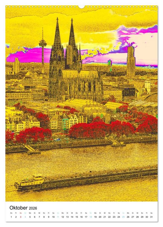 Produktbild: K&ouml;ln "in Hochform" (Wandkalender 2026 DIN A2 hoch), CALVENDO Monatskalender
