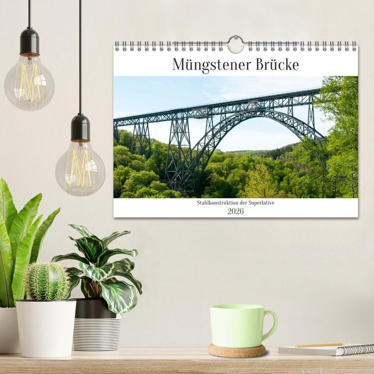 Produktbild: M&uuml;ngstener Br&uuml;cke - Stahlkonstruktion der Superlative (Wandkalender 2026 DIN A4 quer), CALVENDO Monatskalender