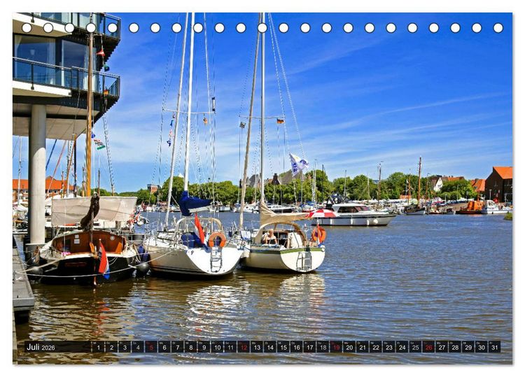 Produktbild: EMDEN Seehafenstadt mit Flair (Tischkalender 2026 DIN A5 quer), CALVENDO Monatskalender