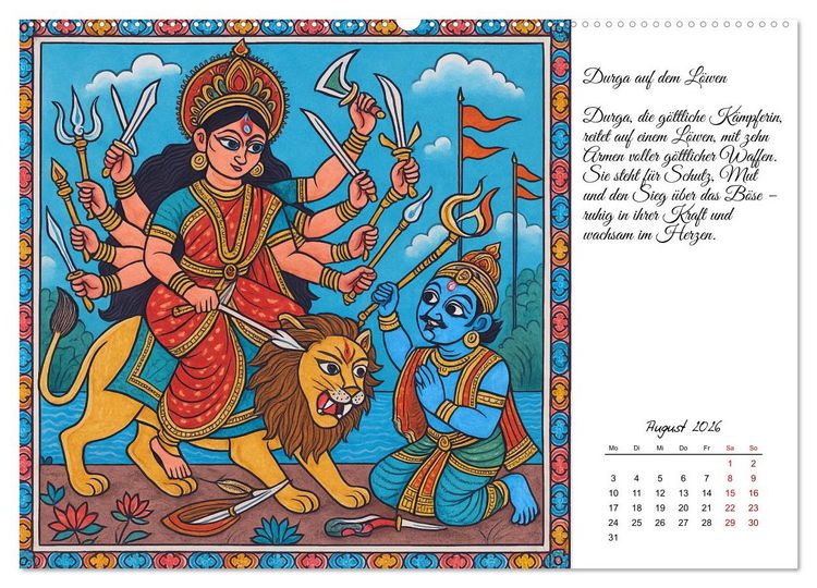 Produktbild: G&ouml;tterwelten des Hinduismus (hochwertiger Premium Wandkalender 2026 DIN A2 quer), Kunstdruck in Hochglanz