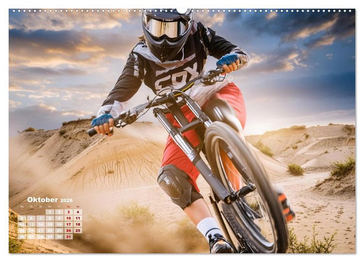 Produktbild: Abfahrtsrausch Downhill Aktion (Wandkalender 2026 DIN A2 quer), CALVENDO Monatskalender