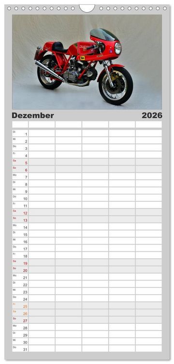 Produktbild: Familienplaner 2026 - Ducati 900SS K&ouml;nigswelle mit 5 Spalten (Wandkalender, 21 x 45 cm) CALVENDO