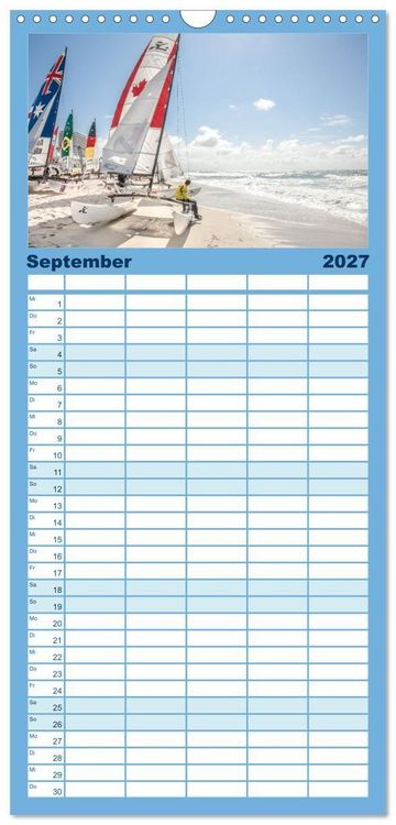Produktbild: Familienplaner 2027 - Sylt s&uuml;chtig mit 5 Spalten (Wandkalender, 21 x 45 cm) CALVENDO
