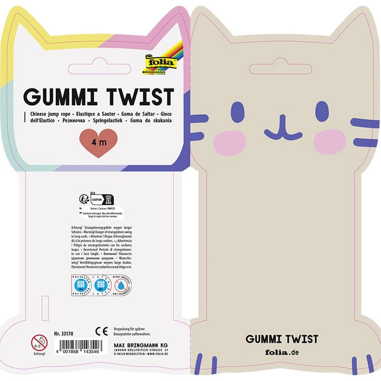 Produktbild: Folia Gummi Twist Rainbow 400cm