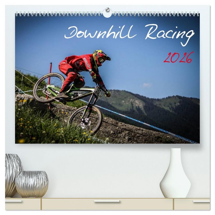 Produktbild: Downhill Racing 2026 (hochwertiger Premium Wandkalender 2026 DIN A2 quer), Kunstdruck in Hochglanz