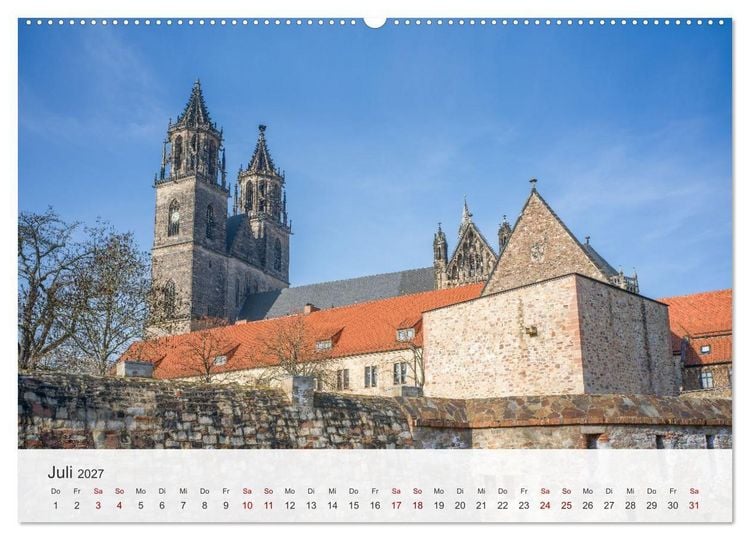 Produktbild: Magdeburg - Landeshauptstadt Sachsen-Anhalts (Wandkalender 2027 DIN A2 quer), CALVENDO Monatskalender