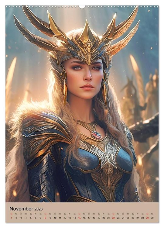 Produktbild: Wikinger-Fantasy. Wilde Krieger aus dem Norden (hochwertiger Premium Wandkalender 2026 DIN A2 hoch), Kunstdruck in Hochglanz