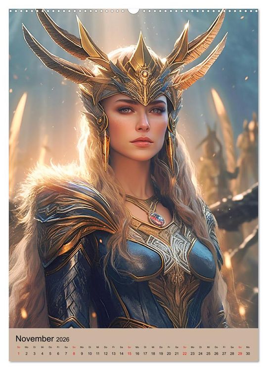 Produktbild: Wikinger-Fantasy. Wilde Krieger aus dem Norden (Wandkalender 2026 DIN A2 hoch), CALVENDO Monatskalender