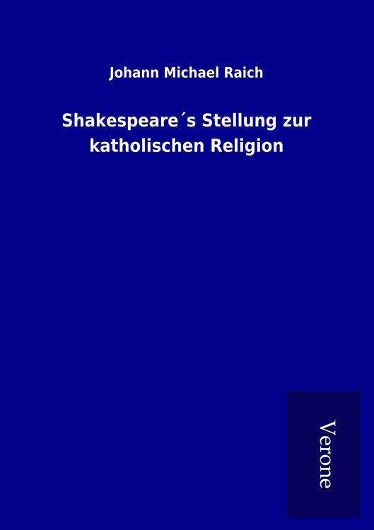 Produktbild: Shakespeare&acute;s Stellung zur katholischen Religion
